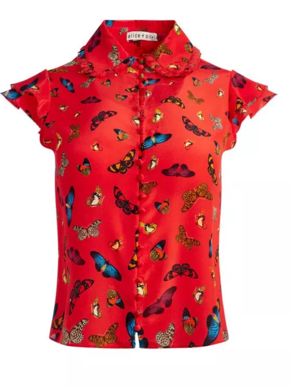 Martel Flutter Sleeve Blouse by Alice
+ olivia